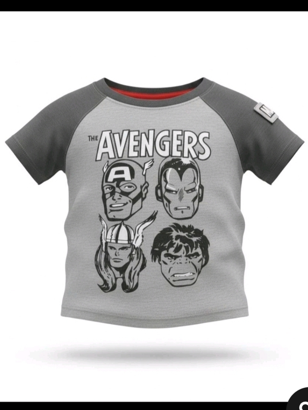 Marvel Avengers Boys Gray Tee EUC Size 3T